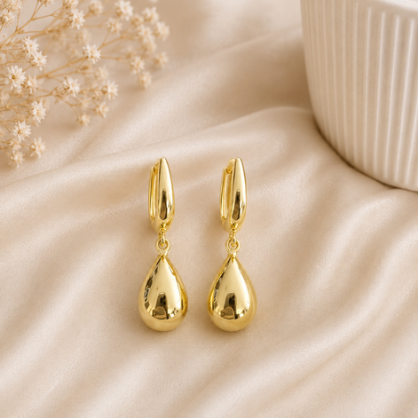 Gold drop earrings - Georgie Rosario Jewelry and more...