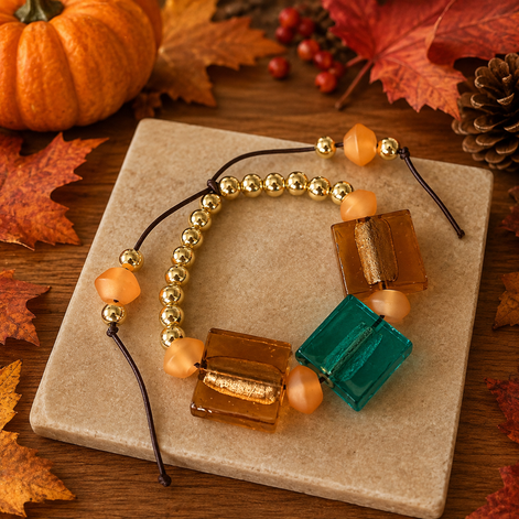 Caribbean Autumn Brown Bracelet