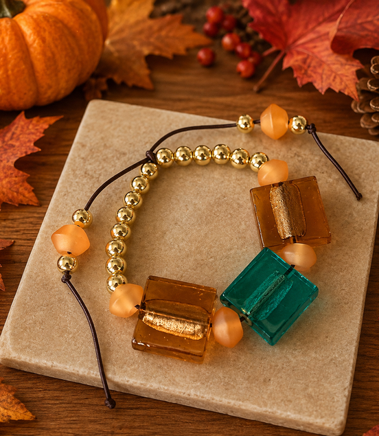 Caribbean Autumn Brown Bracelet - Georgie Rosario Jewelry and more...