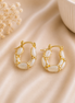 Small White Hoops Earrings - Georgie Rosario Jewelry and more...