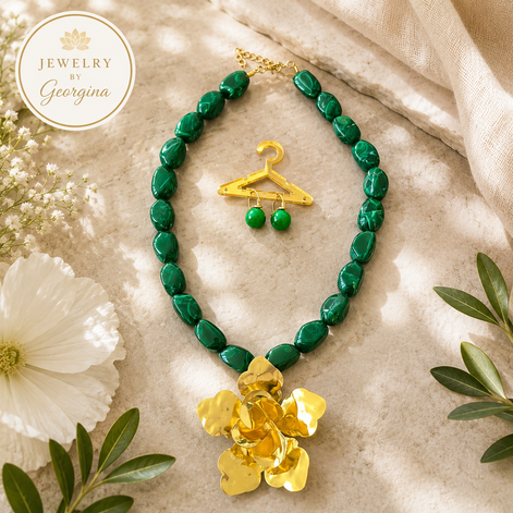 Dark Green and Gold Set
