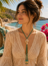 Coastal Beige Shell Cord Necklace