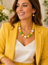 Yellow and Green Statement Necklace