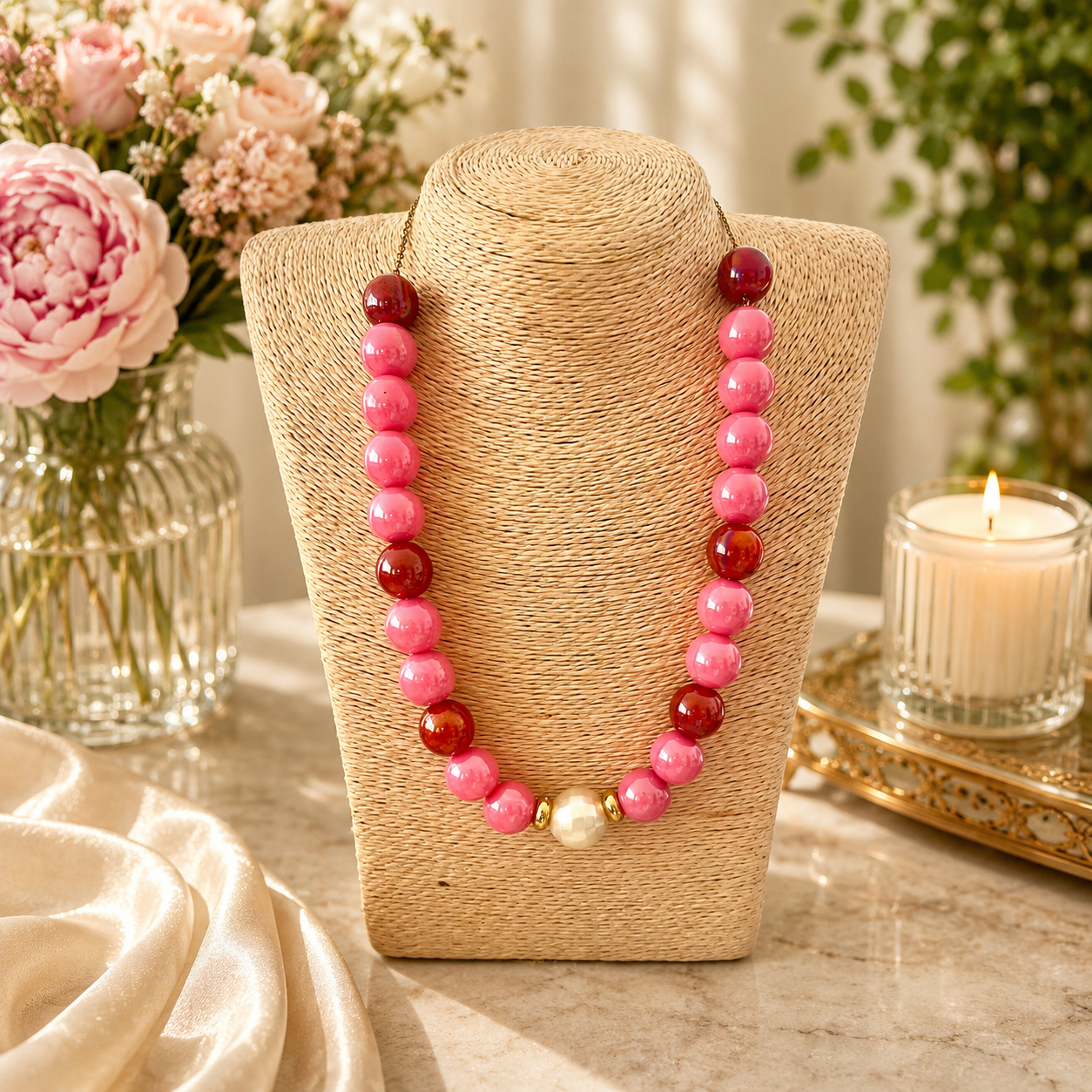 Blush Pearl Statement Necklace