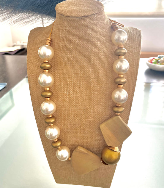 Beige  Fall Necklace