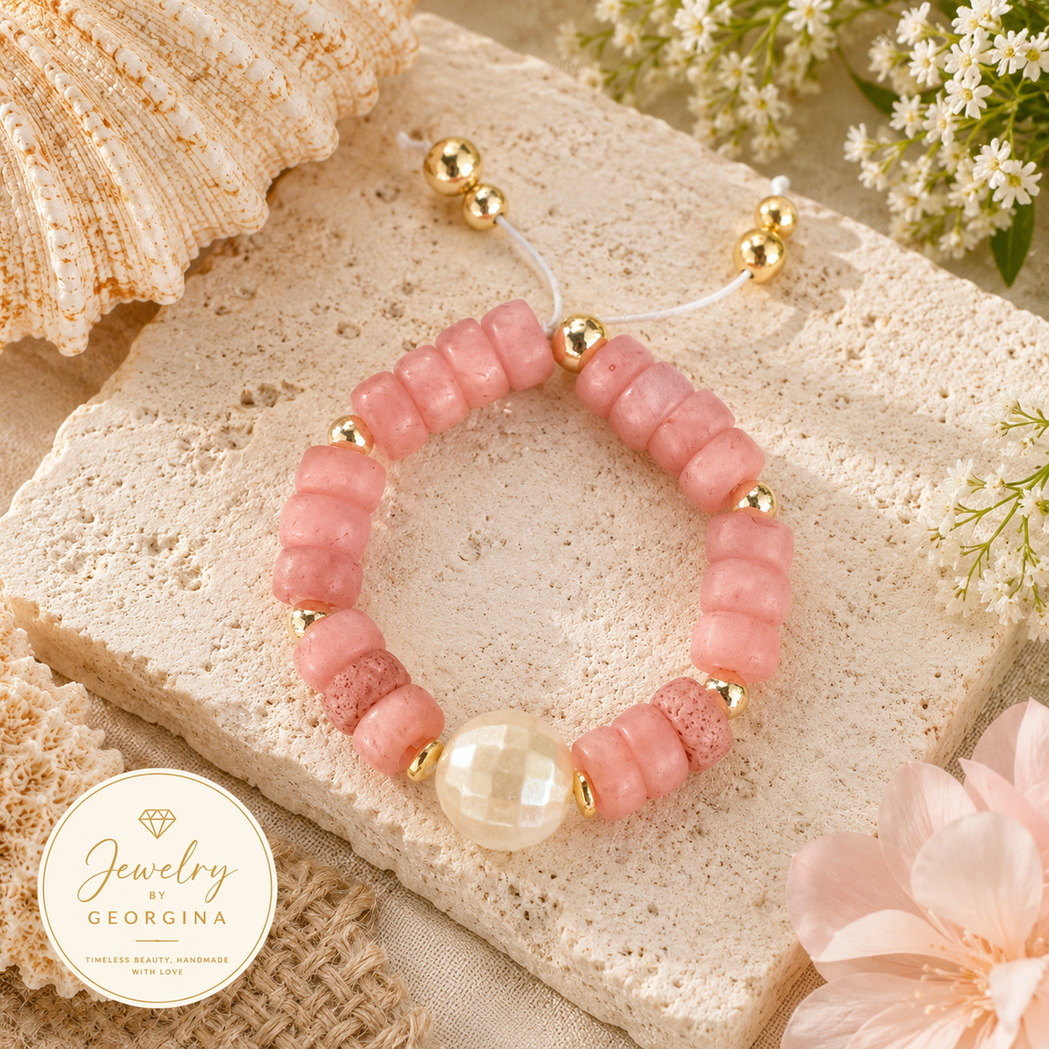 Light coral Island Bracelet