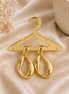 Gold oval earrings - Georgie Rosario Jewelry and more...