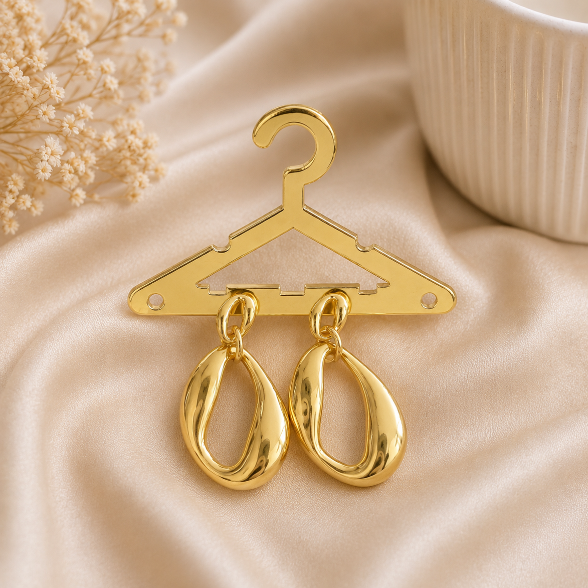 Gold oval earrings - Georgie Rosario Jewelry and more...