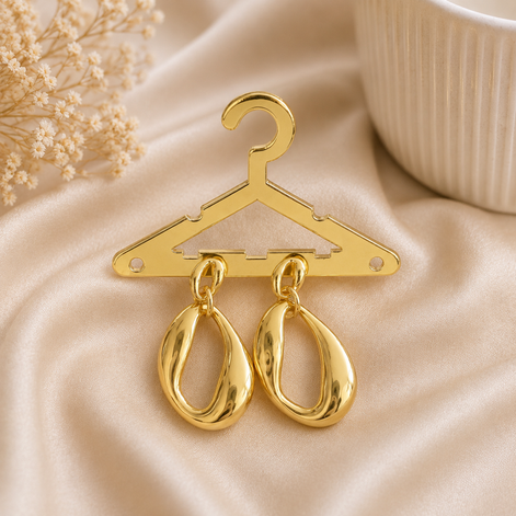 Gold oval earrings - Georgie Rosario Jewelry and more...