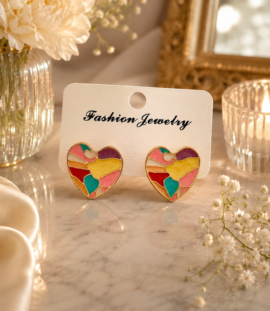 Colored little hearts earrings - Georgie Rosario Jewelry and more...
