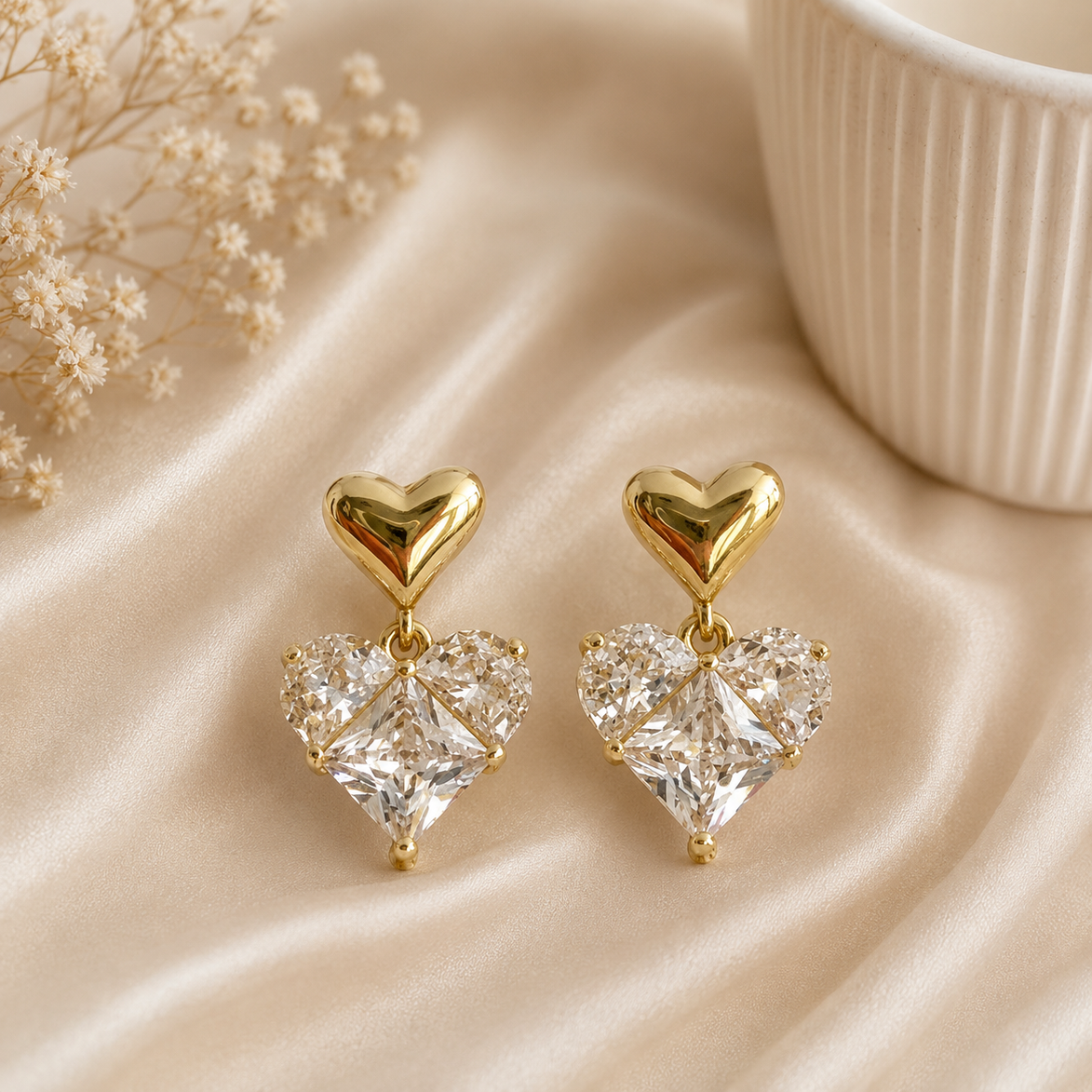 Glass Heart Earrings - Georgie Rosario Jewelry and more...