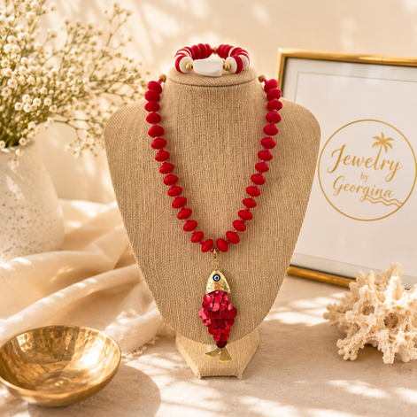 Red Fish Necklace