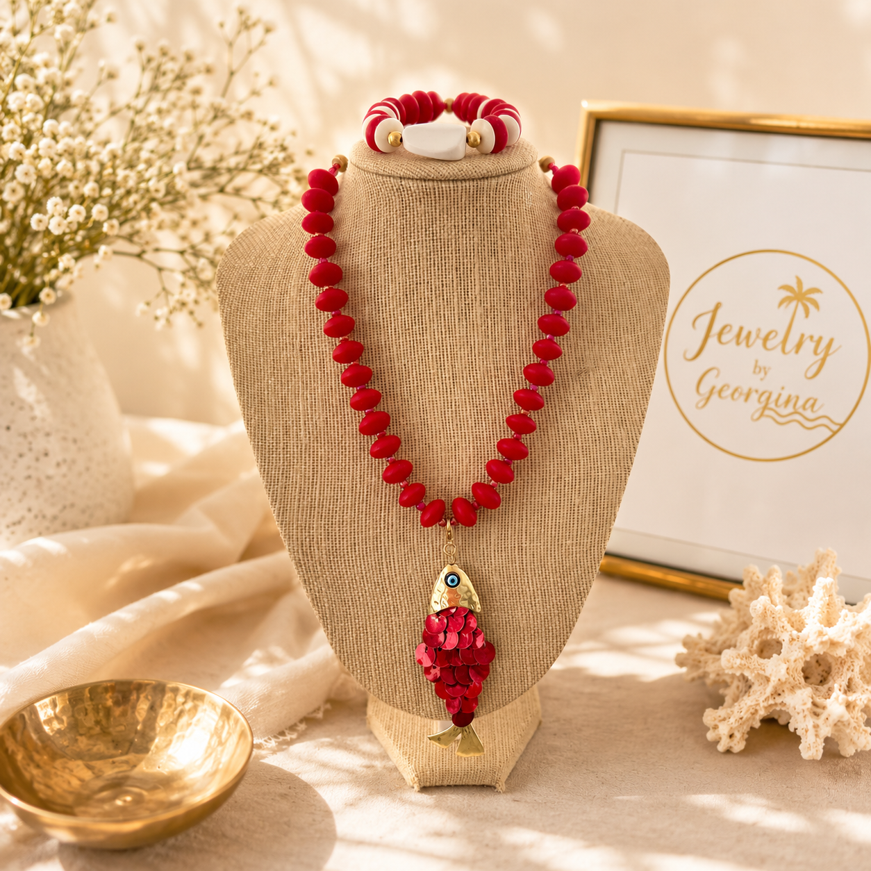 Red Fish Necklace