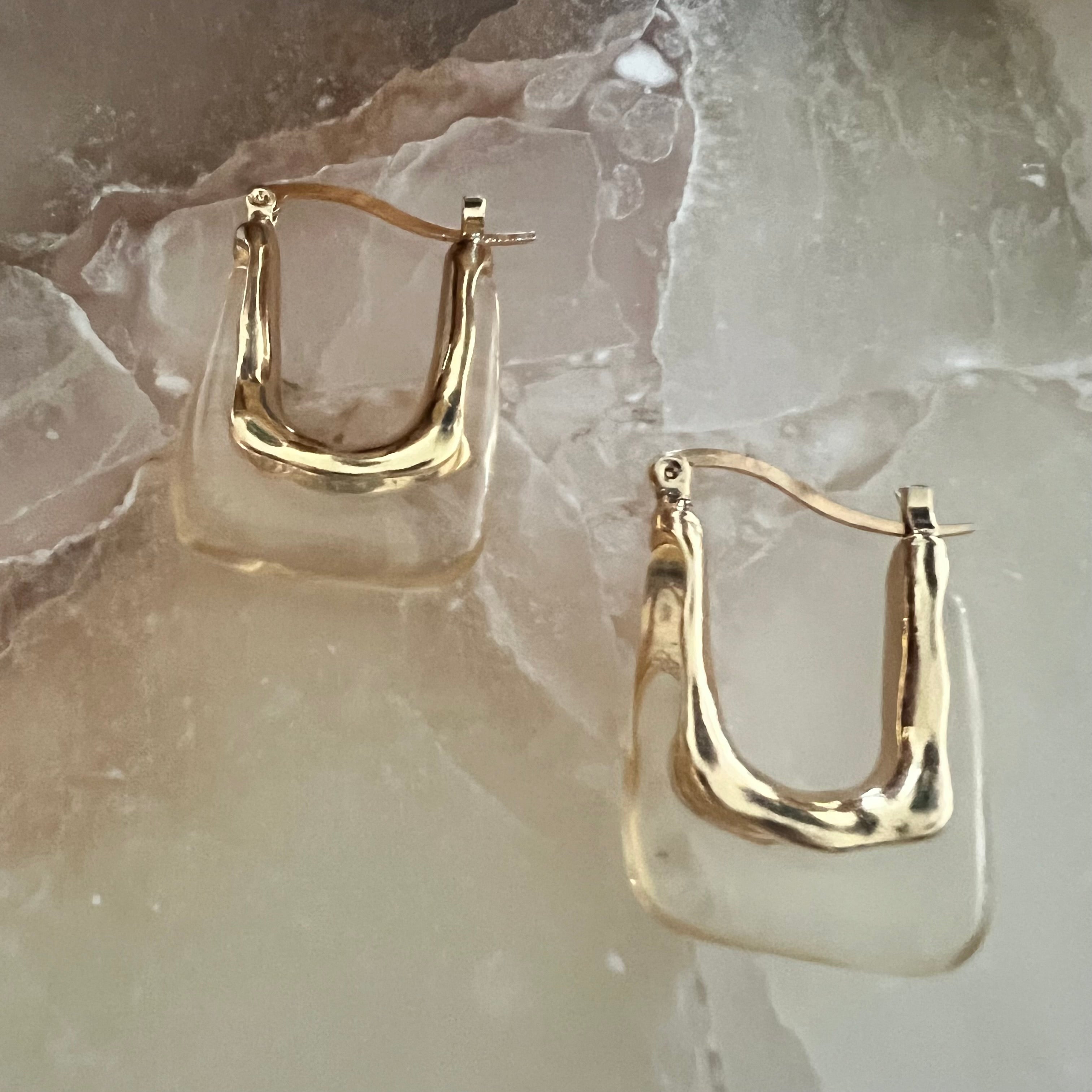 Clear  Hoops Earrings - Georgie Rosario Jewelry and more...