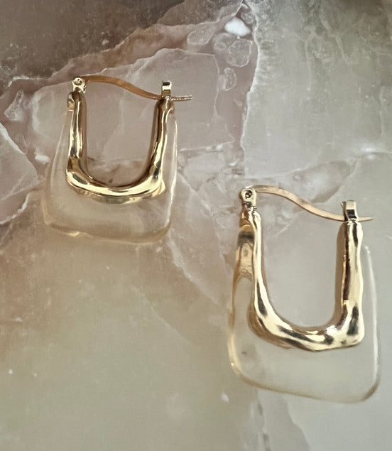 Clear  Hoops Earrings