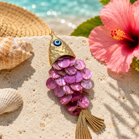 Purple Fish Choker - Georgie Rosario Jewelry and more...