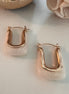 Beige Hoops Earrings