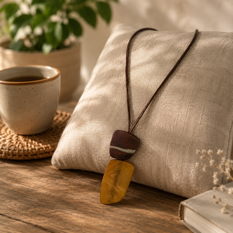 Casual brown Saturday necklace - Georgie Rosario Jewelry and more...