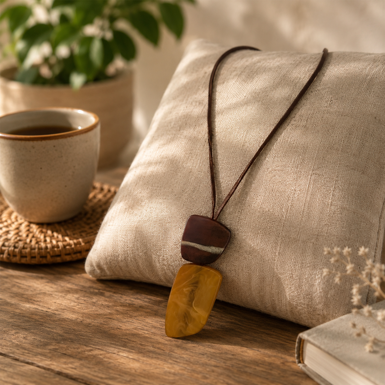 Casual brown Saturday necklace - Georgie Rosario Jewelry and more...