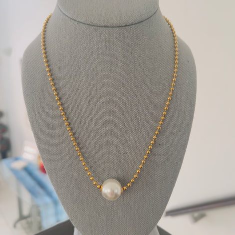 Pearl Ball Chain A - Georgie Rosario Jewelry and more...