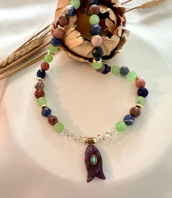 Earth Tones Fish Choker