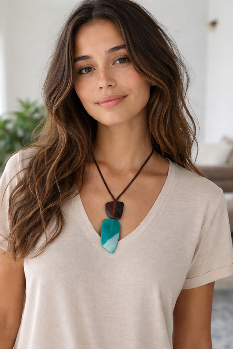 Casual turquoise Saturday necklace - Georgie Rosario Jewelry and more...
