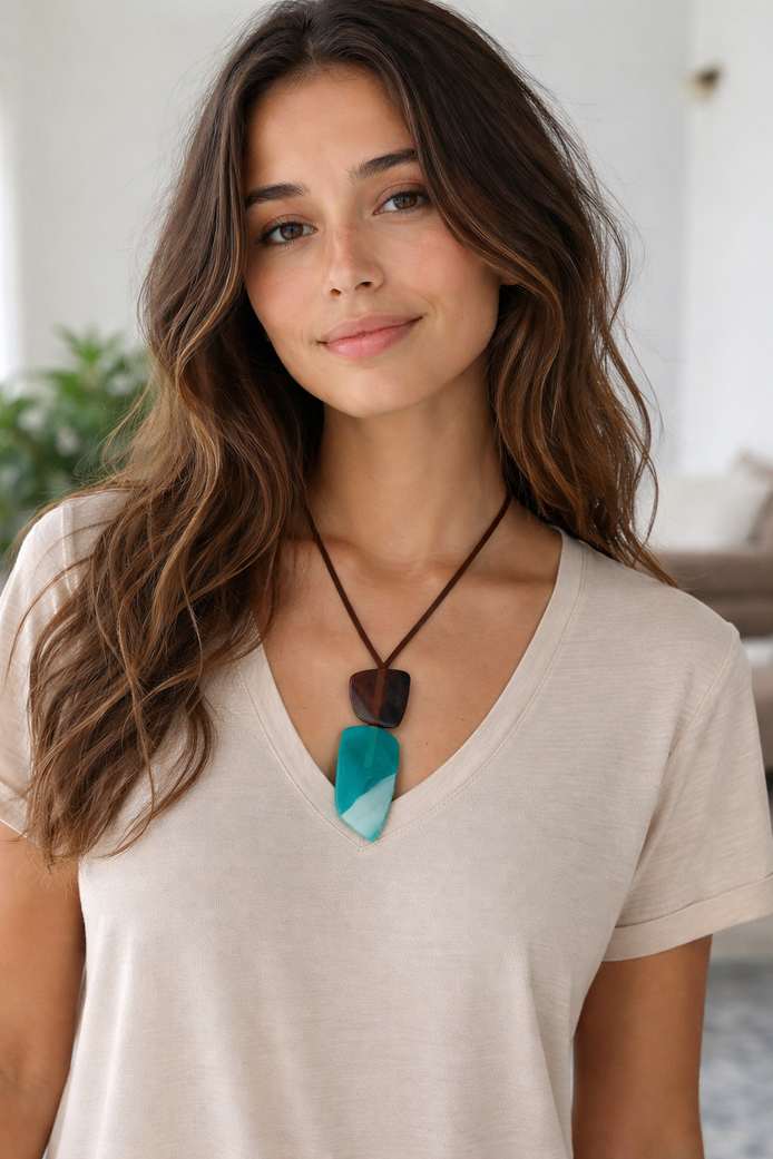 Casual turquoise Saturday necklace - Georgie Rosario Jewelry and more...