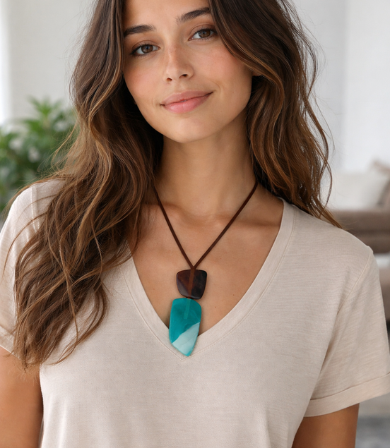 Casual turquoise Saturday necklace - Georgie Rosario Jewelry and more...