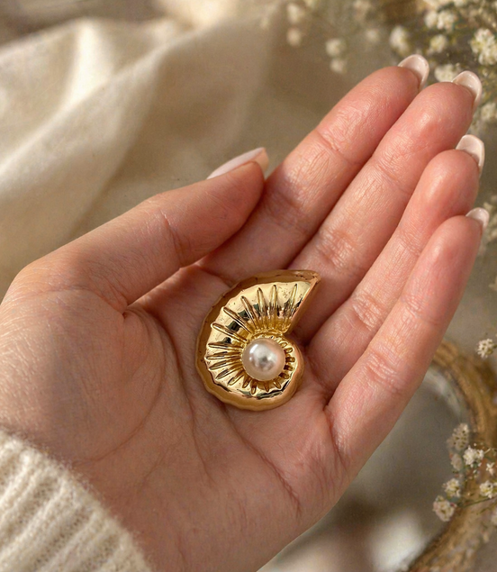 Pearl Sea Shell Ring - Georgie Rosario Jewelry and more...