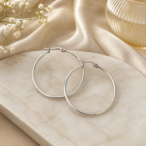 Silver fans hoops - Georgie Rosario Jewelry and more...