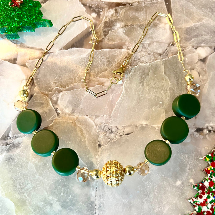 Zoe Green Choker Set