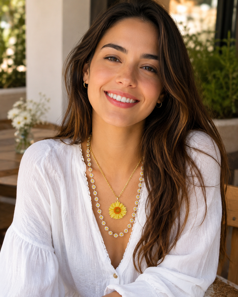 Sunshine Bloom Layered Necklace Set - Georgie Rosario Jewelry and more...