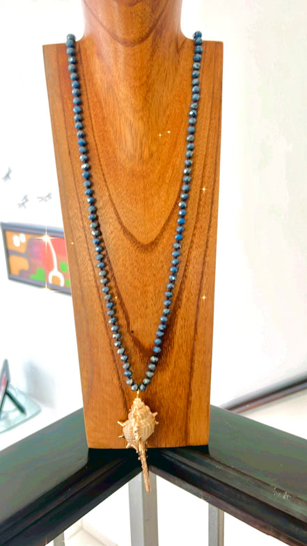 Ocean Blue Shell Necklace - Georgie Rosario Jewelry and more...