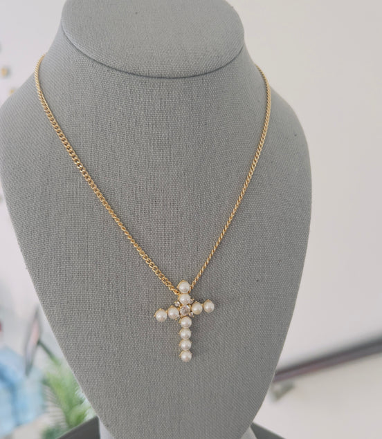 Pearly Cross - Georgie Rosario Jewelry and more...