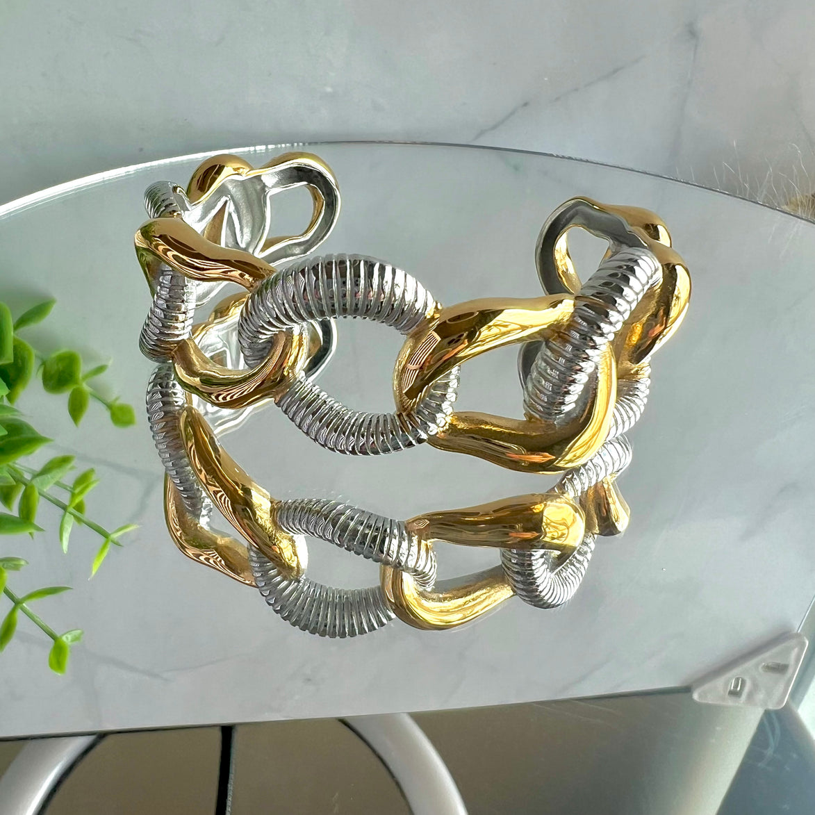 Delilah Two Tones Bangle - Georgie Rosario Jewelry and more...