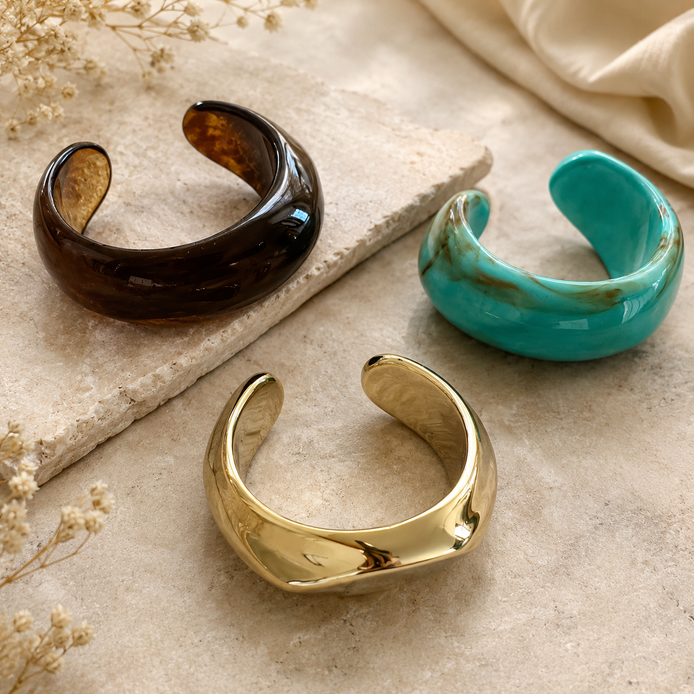 Coastal Luxe Cuff Bracelet Trio