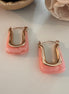 Pink Hoops Earrings