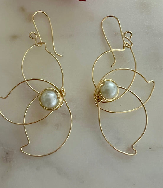 Ava Pearl Earrings - Georgie Rosario Jewelry and more...