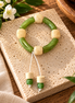Mint Green and Beige Statement Bracelet - Georgie Rosario Jewelry and more...