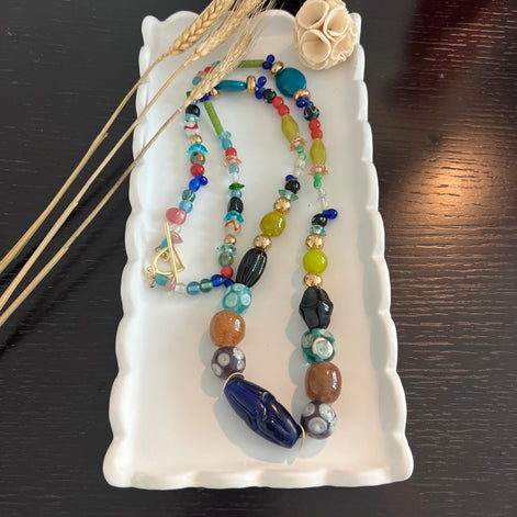 Long Blue Necklace - Georgie Rosario Jewelry and more...