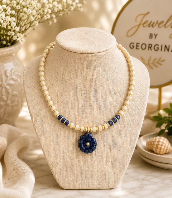 Pearl Beige Elegance Choker Set - Georgie Rosario Jewelry and more...