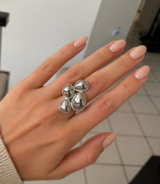 Silver circles ring - Georgie Rosario Jewelry and more...