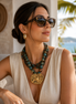 Turquoise and Gold necklace - Georgie Rosario Jewelry and more...