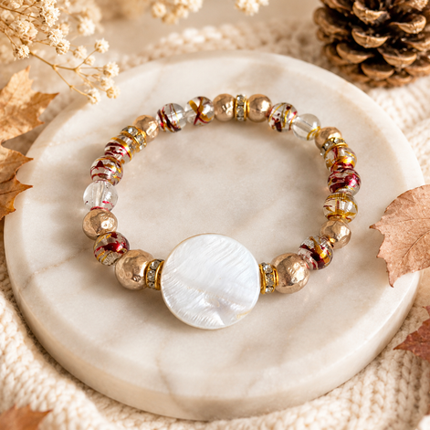 Autumn Pearl Bracelets Trio