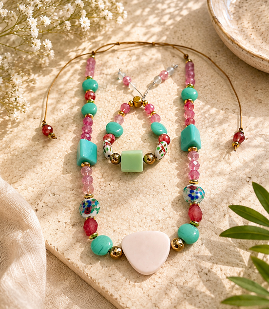 Caribbean Bloom Jewelry Set - Georgie Rosario Jewelry and more...