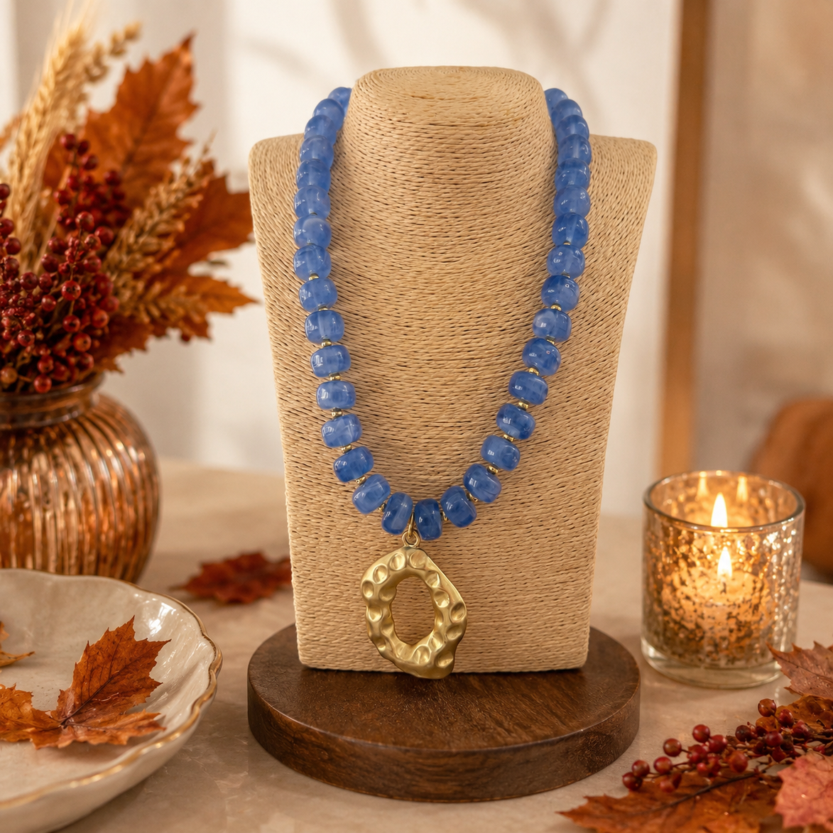 Blue Fall Necklace