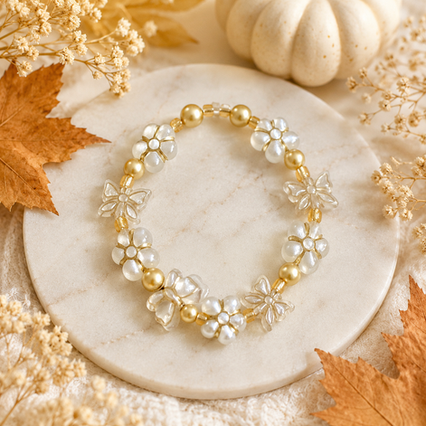 Autumn Pearl Bracelets Trio
