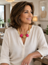 Modern Geo Lightweight Choker Beige/Pink - Georgie Rosario Jewelry and more...