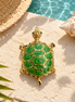 Ocean Escape Green Turtle Pendant - Georgie Rosario Jewelry and more...