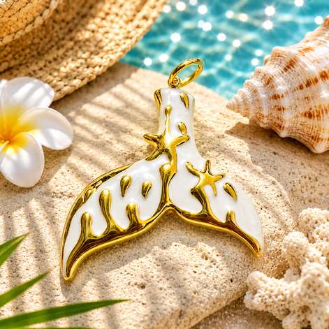 Coastal Mermaid Tail Pendant - Georgie Rosario Jewelry and more...